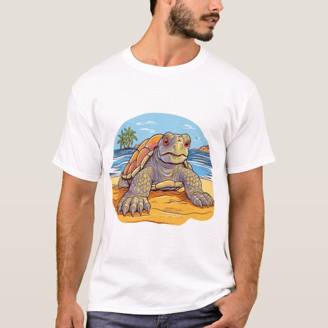 Camiseta Playa de dibujos animados de tortugas (Anverso)