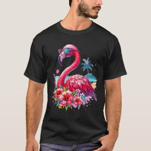 Camiseta Playa de Flamenco Rosa Vibraciones de Verano Palma