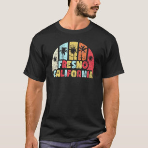 Camiseta Playa de Fresno California Retro Atardecer Fresno