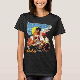 Camiseta Playa de Frutas de Boka Bay Retro Travel