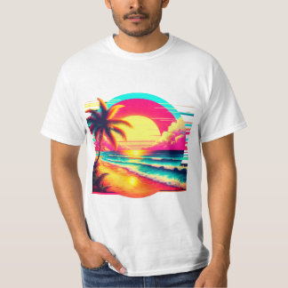Camiseta Playa de Glitch
