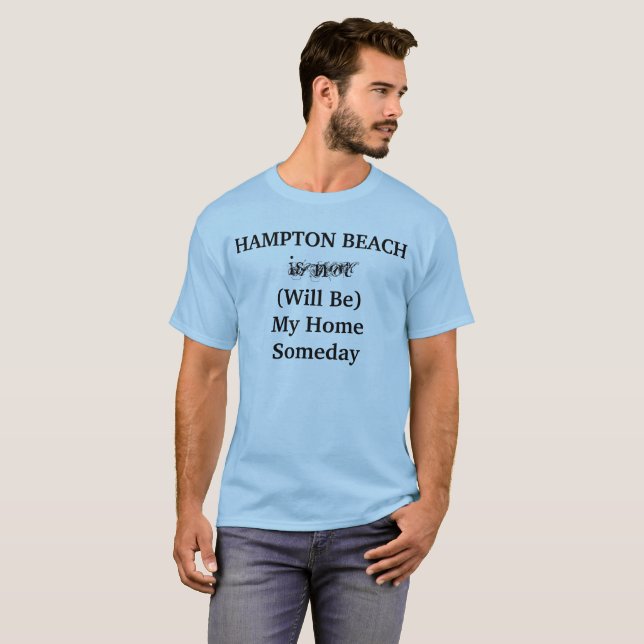 Camiseta PLAYA DE HAMPTON Hogar Algún Día (Anverso completo)