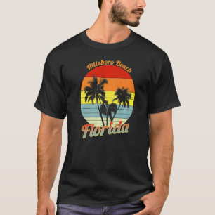 Camiseta Playa de Hillsboro Florida Palmeras Tropicales Ret