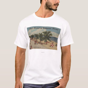 Camiseta Playa de Hollywood, la Florida - vista de la playa