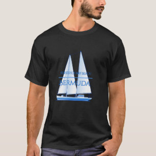 Camiseta Playa de Horseshoe Bay Bermuda Barco de vela náuti