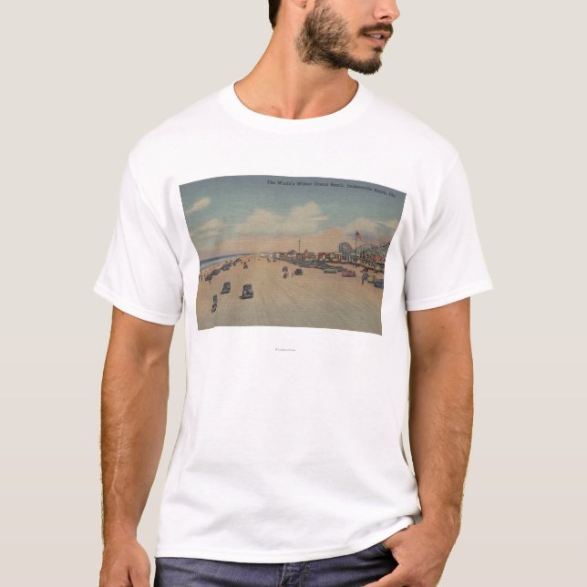 Camiseta Playa de Jacksonville, FL - Ocea más ancho del (Anverso)