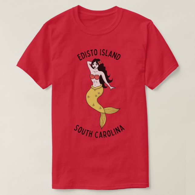 Camiseta Playa de la Isla Edisto - Mermaid de la isla de So (Diseño del anverso)