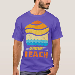 Camiseta Playa de la Isla Galveston Texas - Olas de época