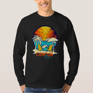 Camiseta Playa de la puesta del sol en Cancun México Vacaci