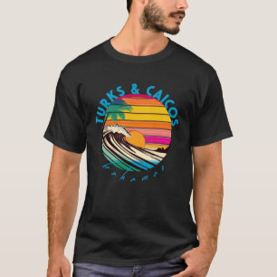 Camiseta Playa de las Bahamas estilo Retro de los Turcos y 