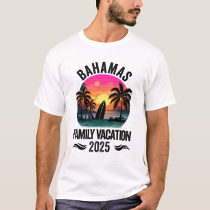 Camiseta Playa de las Bahamas Family Vacation 2025
