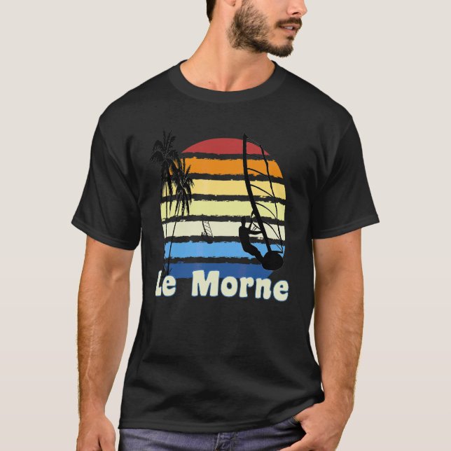 Camiseta Playa de Le Morne Mauritius Windsurfing Windsurf (Anverso)