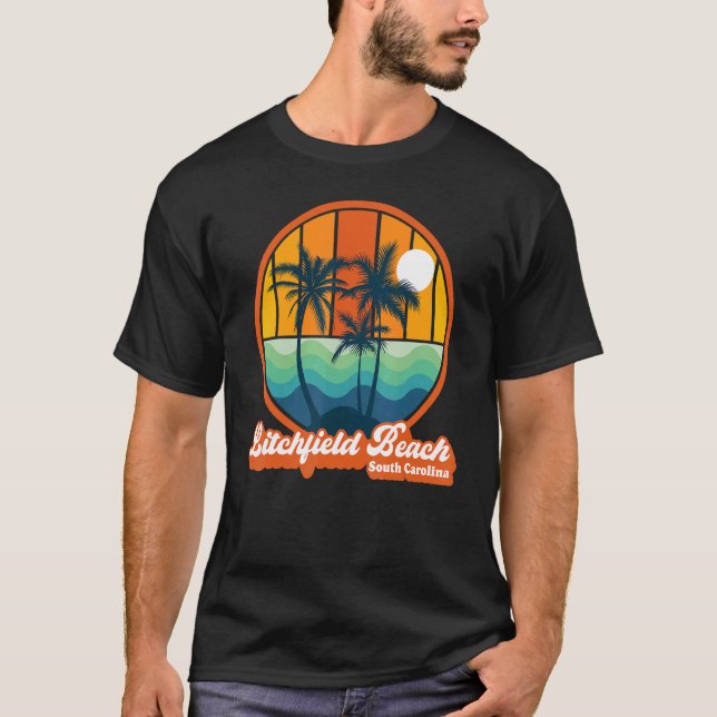Camiseta Playa de Litchfield South Carolina en verano de lo (Anverso)