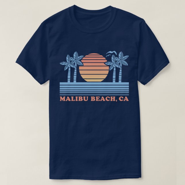 Camiseta Playa de Malibu (Diseño del anverso)