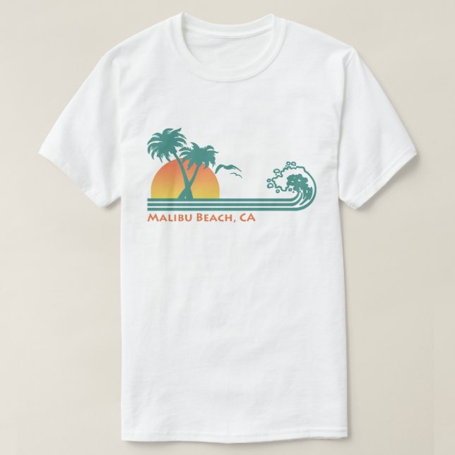 Camiseta Playa de Malibu (Diseño del anverso)