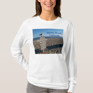 Camiseta Playa de Malibu - Rótulo de la gaviota del paraí