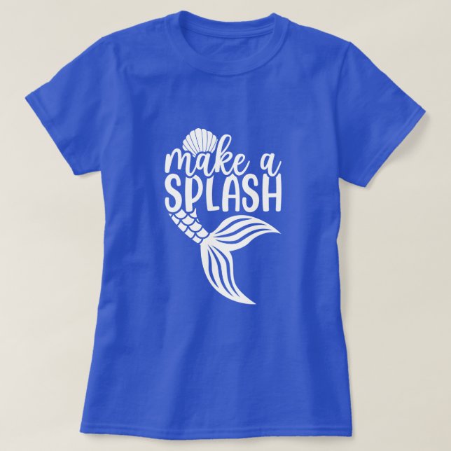 Camiseta Playa de Mermaid | Hacer un Splash (Diseño del anverso)