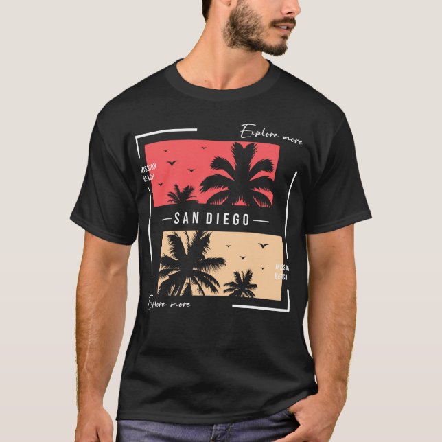 Camiseta Playa de Misión de San Diego (Anverso)