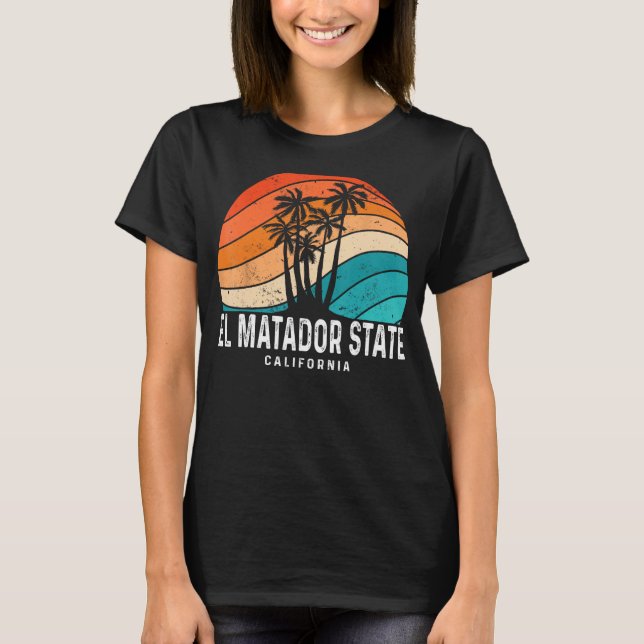 Camiseta Playa de Palm Tree en California (Anverso)