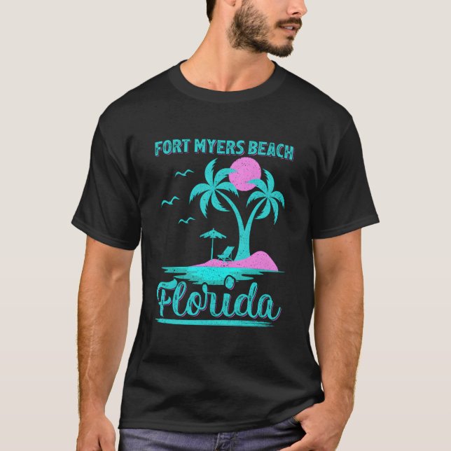Camiseta Playa de Palm Tree Florida Fort Myers (Anverso)