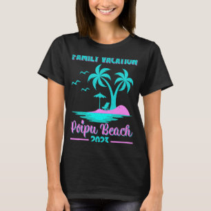 Camiseta Playa de Palm Tree Hawaii Poipu 2023