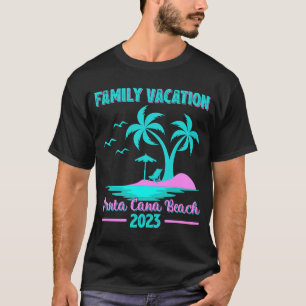 Camiseta Playa de Palm Tree Punta Cana 2023 para familias
