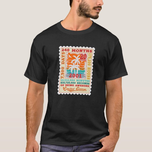 Camiseta Playa de Palm Trees Beach 2001 Estampado Retro 20T (Anverso)
