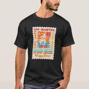 Camiseta Playa de Palm Trees Beach 2001 Estampado Retro 20T