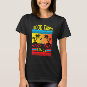 Camiseta Playa de Palm Trees Océano Aguas Gráficas de parag