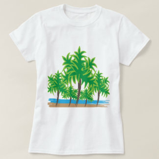 Camiseta Playa de Palm Trees Tropical