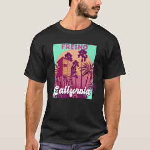 Camiseta Playa de palmeras de Fresno California retro vinta