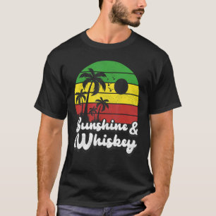 Camiseta Playa De Palmeras Retro Retro Sunshine Y Whisky