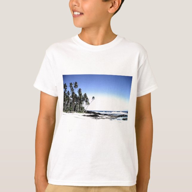 Camiseta Playa de palmeras y paraísos exóticos (Anverso)