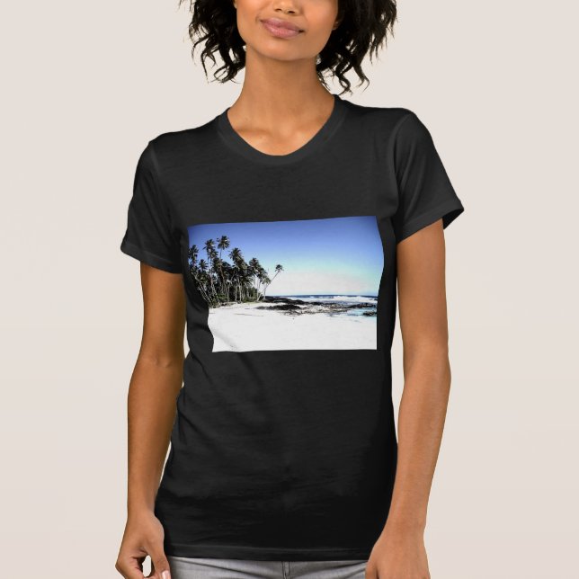 Camiseta Playa de palmeras y paraísos exóticos (Anverso)