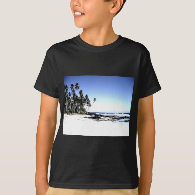 Camiseta Playa de palmeras y paraísos exóticos (Anverso)