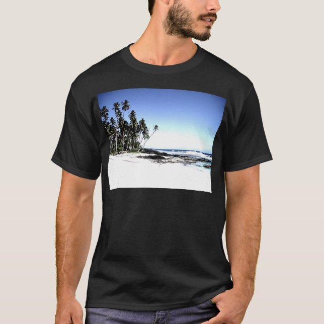 Camiseta Playa de palmeras y paraísos exóticos (Anverso)