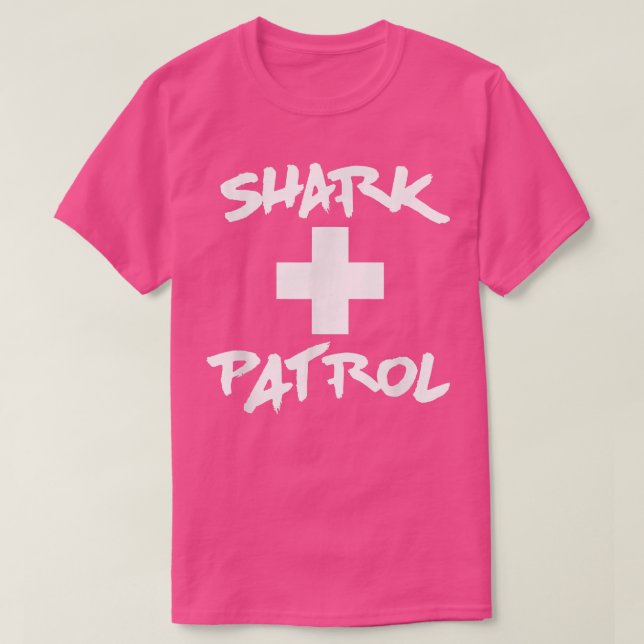 Camiseta Playa de Patrulla de Tiburones (Diseño del anverso)