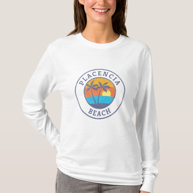 Camiseta Playa de Placencia, Belice Faded Classic Style (Anverso)