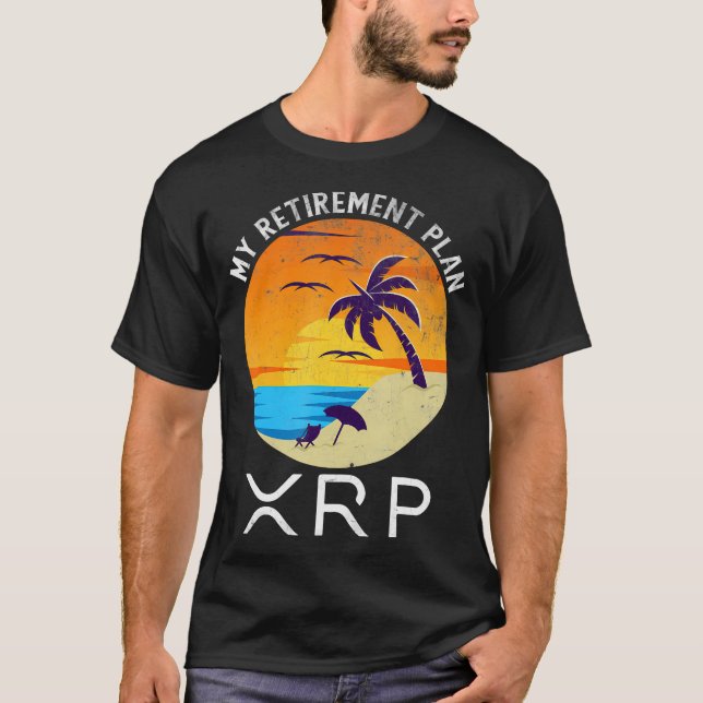 Camiseta Playa De Plan De Jubilación De La Criptodivisa De  (Anverso)