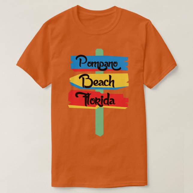 Camiseta playa de pompano (Diseño del anverso)
