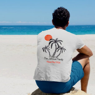 Camiseta Playa de puesta de sol tropical árbol de palma vac
