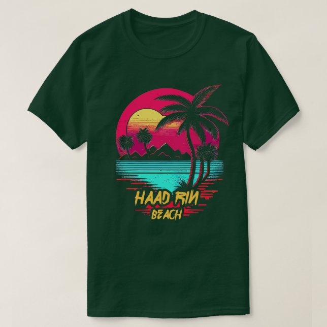 Camiseta Playa de Retrowave Haad Rin (Diseño del anverso)