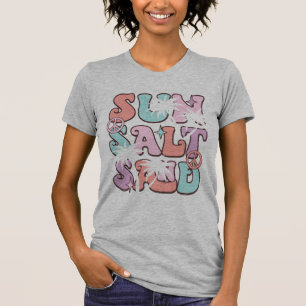 Camiseta Playa de Sal de Sol y Arena para Mujeres Verano Ár