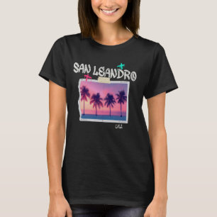 Camiseta Playa de San Leandro California Retro Surfer Vinta