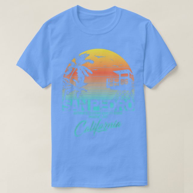 Camiseta Playa de San Pedro California los angeles (Diseño del anverso)