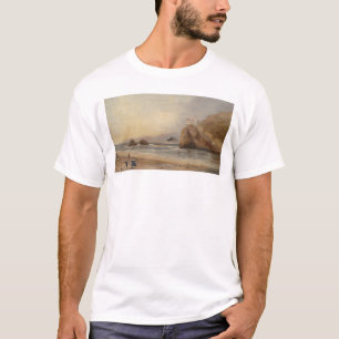 Camiseta Playa de SF, roca del sello, y casa del acantilado