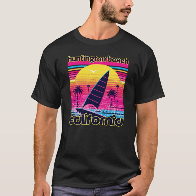 Camiseta Playa de souvenirs de estilo Huntington Beach Retr (Anverso)