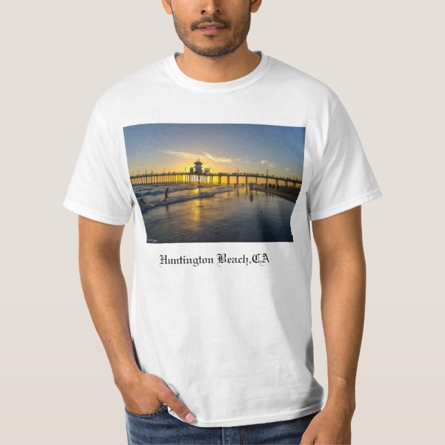 Camiseta playa de Sunset@Huntington, CA (Anverso)