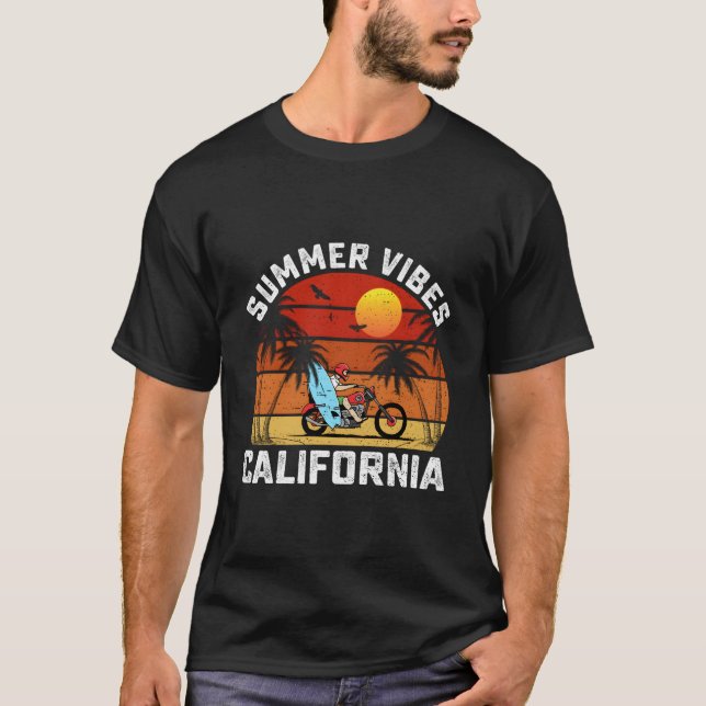 Camiseta Playa de surf verano California (Anverso)