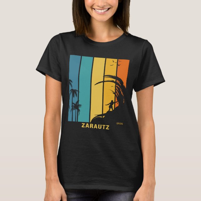 Camiseta Playa de surf Zarautz España (Anverso)
